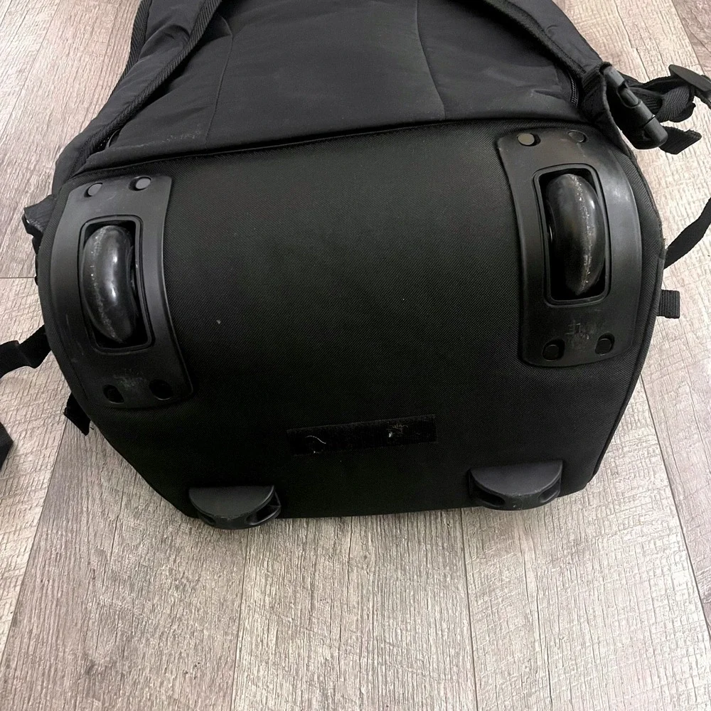 Samsonite Wheeled Backpack Black Grey Rolling Travel School Bag Carry On Luggage